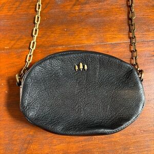 Portland Leather Goods Crossbody Bag in Pebbled Black